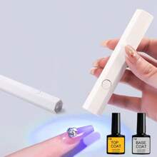 快乾指甲光療機,3個uv Led 3w凝膠指甲乾燥燈,美甲工具,可充電美容院設備 - 彩色 - 查看 1