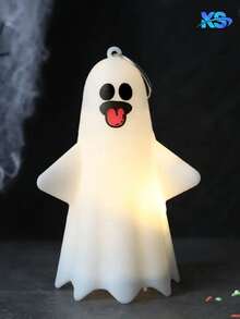 Luces de Halloween LED fantasma lámpara de mesa decoración LED fantasma luz de noche LED 12 piezas - Blanco - Ver 3