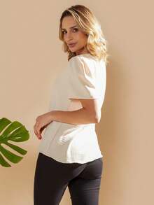 Women Tops - Khaki - View 5