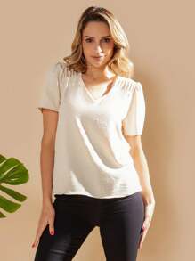 Women Tops - Khaki - View 1