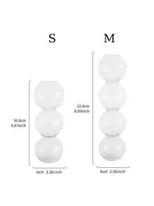 WHICHLIFE 1pc Ins Style Bubble Glass Vase For Flower Arrangement, Coffee Shop And Home Decor - Clear - View 5