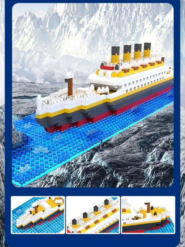 Juguete decorativo de bloques de construcción creativos con rompecabezas y microrrhinestones, juguete de decoración para habitación de niños y niñas - Azul - Añade 3