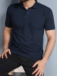 Men Polo Shirts - Navy Blue - View 6