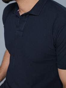 Men Polo Shirts - Navy Blue - View 7