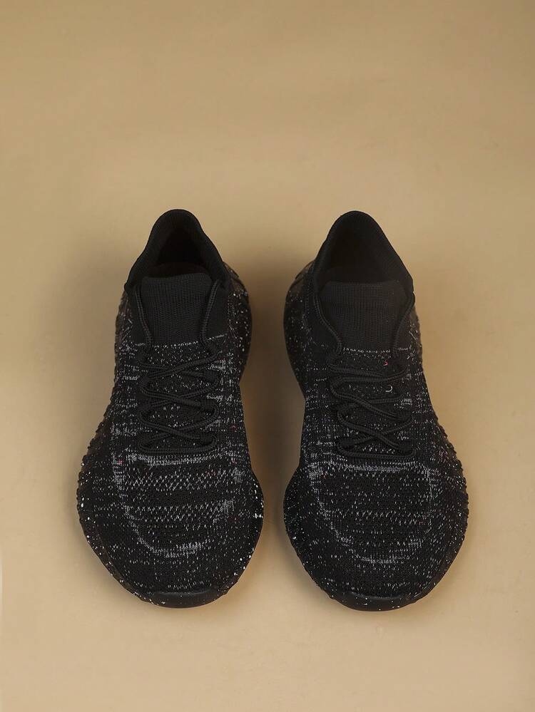 Soft, Fashionable And Comfortable Sock Shoes - Black - View 2