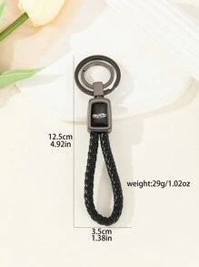 1pc Fashionable Pu Leather Rope Keychain, Unisex And Suitable For Daily Use - Multicolor - View 2