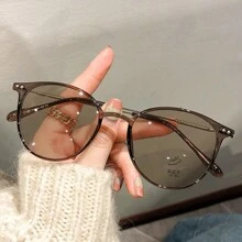 1 bit Mode Utomhus Byta färg Fotokromatiska glasögon Män Kvinnor Lyxiga datorglasögon Unisex optiska glasögonglasögon - Brun - Visa 3
