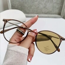 1 bit Mode Utomhus Byta färg Fotokromatiska glasögon Män Kvinnor Lyxiga datorglasögon Unisex optiska glasögonglasögon - Brun - Visa 2