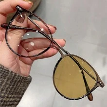 1 bit Mode Utomhus Byta färg Fotokromatiska glasögon Män Kvinnor Lyxiga datorglasögon Unisex optiska glasögonglasögon - Brun - Visa 4