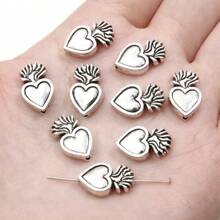 Metal Alloy Silver Charm Pendant Beads For DIY Handmade Bracelets, Necklaces Earrings, DIY Jewelry Accessories, Assorted Varietie - Rhodium - View 11