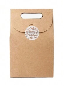 500 unidades/rolo de adesivos em formato de guirlanda de Natal com saudações de "Feliz Natal"