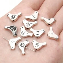 Metal Alloy Silver Charm Pendant Beads For DIY Handmade Bracelets, Necklaces Earrings, DIY Jewelry Accessories, Assorted Varietie - Rhodium - View 9