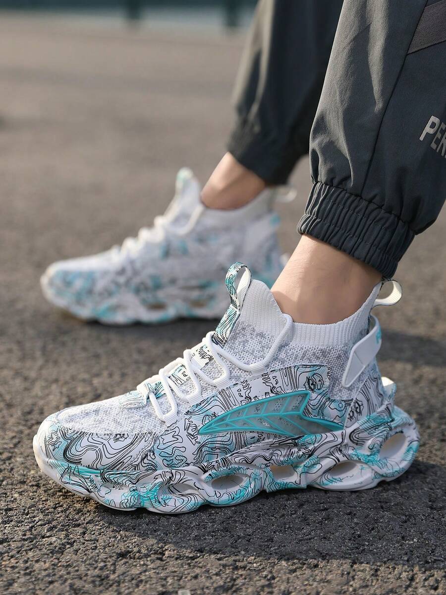 輕便透氣白色運動鞋 - 白色 - 查看 1