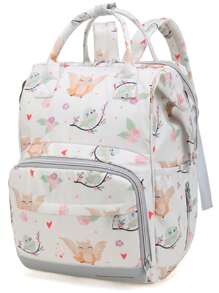 1 Miếng Nylon Bình sữa Cách nhiệt Che phủ Với In chim Thiết kế , Dung lượng lớn , Thích hợp Đối với Sử dụng hàng ngày Của Mẹ - Nhiều màu - Xem 1