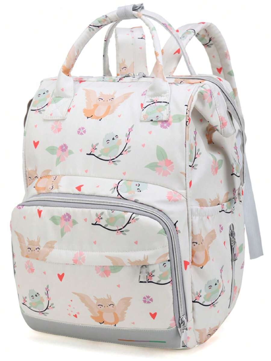 1 Miếng Nylon Bình sữa Cách nhiệt Che phủ Với In chim Thiết kế , Dung lượng lớn , Thích hợp Đối với Sử dụng hàng ngày Của Mẹ - Nhiều màu - Xem 1