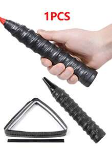 1 pieza pluma Raqueta de badminton con con patrón de dragón, anti deslizante & de absorber sudor PU, pegajoso entrenamiento raqueta de tenis asa, Caña de pescar envase, pesa & Comba asa envase & negro invierno deportivo compatible con pluma bádminton raquetas, tenis raquetas, Cañas de pescar,, salto a la comba cuerdas - Negro - Ver 1