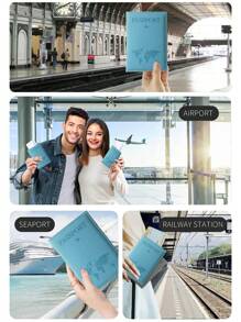 1PC Bao da hộ chiếu Bao da đựng thẻ bằng da PU dành cho nữ Bao da đựng nam Bao da kiểu vân đá cẩm thạch Air Plan Bao da đựng hộ chiếu du lịch Bao da đựng hộ chiếu doanh nghiệp Bao da đựng thẻ ID Thẻ ngân hàng Unisex Hộ chiếu mỏng Bao da đựng thẻ RFID Phụ kiện du lịch Bao da đựng ví - Màu xanh lam - Xem 4