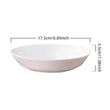 4 件組白色陶瓷義大利麵碗、沙拉碗、上菜碗、湯碗、義大利麵盤