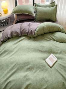 簡單純色雙針被套 - 彩色 - 查看 5
