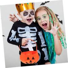 1pc/5pcs/10pcs Halloween Pumpkin Themed Non-woven Candy Bag Trick-or-treat Goodie Bag Portable Pumpkin Candy Holder Gift For Halloween Party Supplies