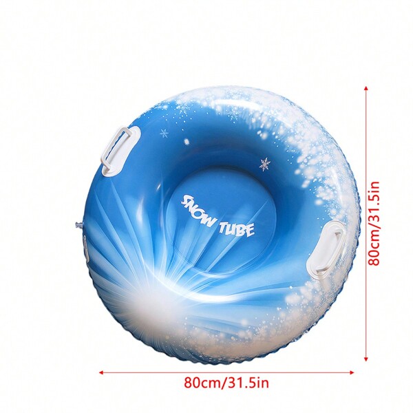 Snow Tube Sled, 47"/40" Snow Sleds Heavy Duty With Handles And Bottom