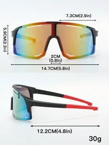 1pc Men's Outdoor Sports Decoration Fashion Glasses Street For Summer Beach Vacation,Outdoor,Travel - Multicolor - View 5