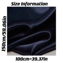 1片深藍色水晶緞布,高密度閃亮緞面具有水晶光澤和隨機珠緻紋理。適用於婚禮、西裝、大衣、連衣裙、服裝設計師、玩具和配件等。 - 深藍 - 查看 2