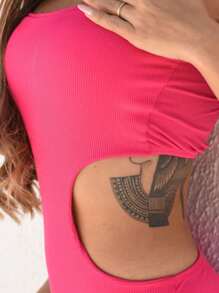 Women Bodysuits - 玫紅色 - 查看 2