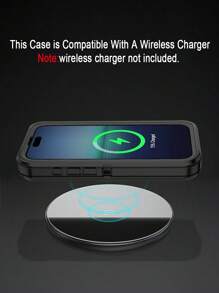 3 Layers Fully Body Heavy Duty Protective Cover Compatible With Apple Device, Made Of Tpu+Pc Material With Shockproof, Dustproof And Anti-Falling Functions Waterproof Scratch Resistant - Black - View 2