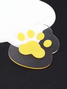 Paleta De Colores Con Forma De Sandía Y Gato De Dibujos Animados Amarillo - Amarillo - Ver 3