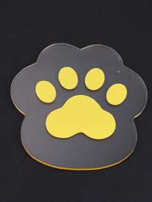 Paleta De Colores Con Forma De Sandía Y Gato De Dibujos Animados Amarillo - Amarillo - Ver 4