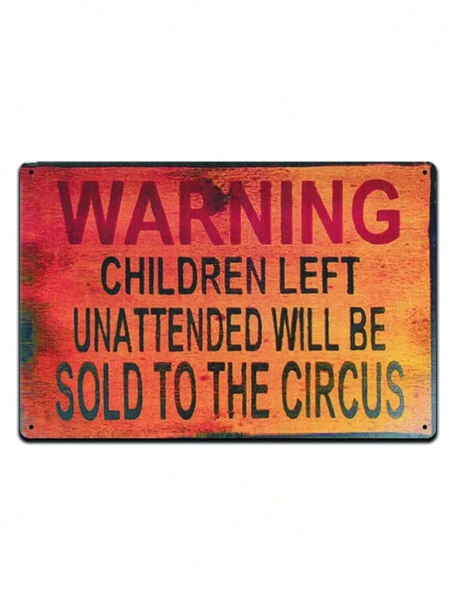 1pc Vintage-tin Made Sign Metal Plaque For Retro Decoration - Burgundy - View 1