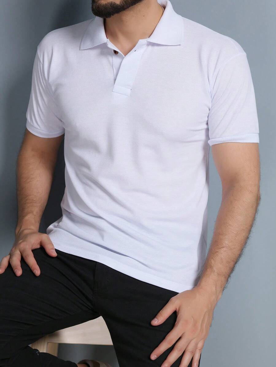Men Polo Shirts - White - View 1