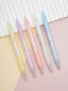 5pcs Quick Drying Ballpoint Pens, Black Ink, Large Capacity, 0.5mm Tip For Students And Office, Retractable, Signature Pen - Multicolor - View 1