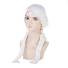 Ladies' Headband With Braids And Cap, Suitable For All Seasons - Olive Green - View 2