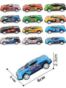 8入組隨機迷你壓鑄金屬迴力賽車玩具，適合 4-8 歲兒童派對禮物，適合教室獎品盒、禮品袋填充物和皮納塔填充物 - 彩色 - 查看 3