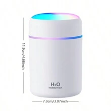 1pc Colorful 300ml Ultrasonic Humidifier-Usb Powered-Aromatherapy Essential Oil Diffuser For Room, Office, Desk, Home, Car -Air Purifier And Back-To-School Supplies - White - View 3