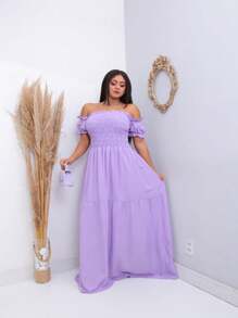 Women Dresses - Màu Lilac Tím - Xem 1