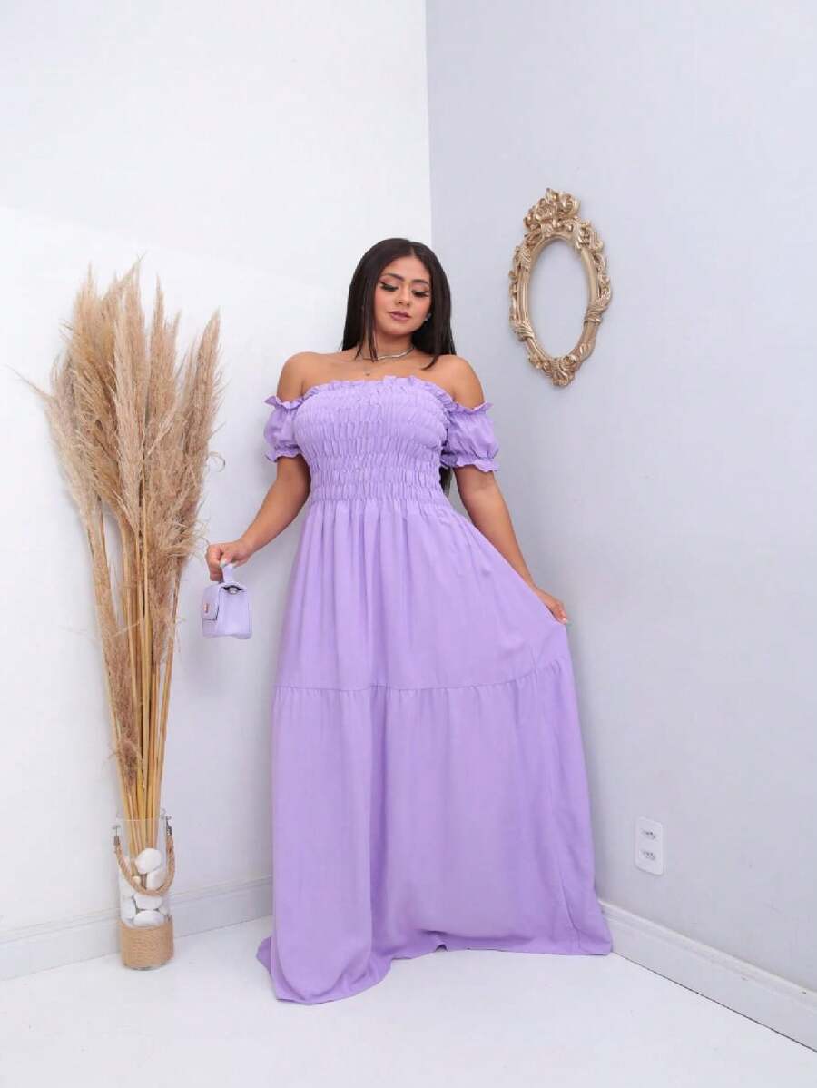 Women Dresses - Màu Lilac Tím - Xem 1