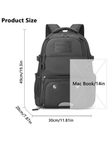 1 套 35L 大容量背包，配铝合金泵和 2 个泵针，可容纳 15.6 英寸笔记本电脑包，防水耐磨黑色运动训练器材包，带网眼口袋和独立鞋隔层的健身包，适用于男女户外骑行游泳旅行，可容纳头盔足球排球橄榄球篮球背包 - 黑色 - 查看 2