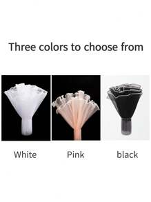 1pc Wrapping Paper With Wavy Pattern, Faux Pearl Net Ribbon, Artificial Flower Bundle Packaging Material, Suitable For Festival, Wedding, Birthday Decoration, Florist Supplies Diy Flower Arrangement Packaging Decoration, Back To School Valentine Day - Black - View 4