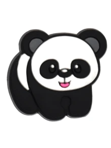 12入組熊貓造型鞋釦,時尚鞋子的裝飾件