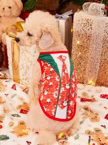 PETSIN 1pc Pet Christmas Suit Style Festive Costume Vest - Multicolor - View 1