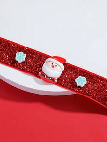 1pc Cartoon Santa Claus Snowflake Soft Pottery Bead Satin Ribbon Necklace - Santa Claus - View 6