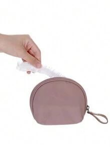 100pcs Disposable Shower Caps, Clear Plastic Hair Caps, Bonnet, Shower Cap, Shower Accessories, Bathroom Accessories, Bathroom, Cheap, Waterproof Elastic Bathing Caps For Hair Treatment, Hair Dye, Spa, Hotel, Travel & Home Use, Back To School Essentials - White - View 5