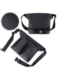 美髮剪刀包,適合美髮師、髮型師、附剪刀的腰包、小袋、收納 - 黑色 - 查看 4