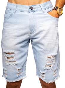 Men Denim Shorts - Multicolor - View 3