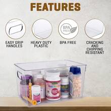 2-8pcs/Set Transparent Plastic Food And Beverage Storage Container. Stackable Fridge Drawer Box For Freshness Beach Bag Beach Essentials Beach Towel Organizer Beach Accessories Beach Stuff Holiday Bag Holiday Essentials For Summer For Vacation - Clear - View 4