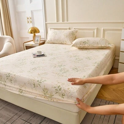 Bộ ga trải giường bằng vải không gây dị ứng 3 cái/bộ Bao gồm: Ga trải giường vừa vặn và hai vỏ gối