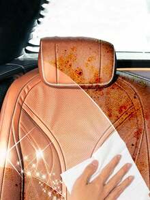 80片汽車清潔濕巾,汽車配件,座位內飾擦拭布,皮革護理,表面灰塵和污漬清除濕巾